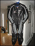 Alpinestars sz 42 US / 52 EUR 1-pc  leather suit, HJC AC-12 Carbon Fiber helmet Med-dsc03137-jpg