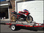 FS/FT: 2 bike trailer; foldable, stands upright on casters. Setup with Pitbull TRS-image_5bdc575e-b44e-4f0e-b165-ef63ff62db0c