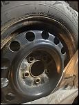 SNOW TIRES (4) Blizzak WS90 195/65R15 on steel rims  - 5-lugs-jpg